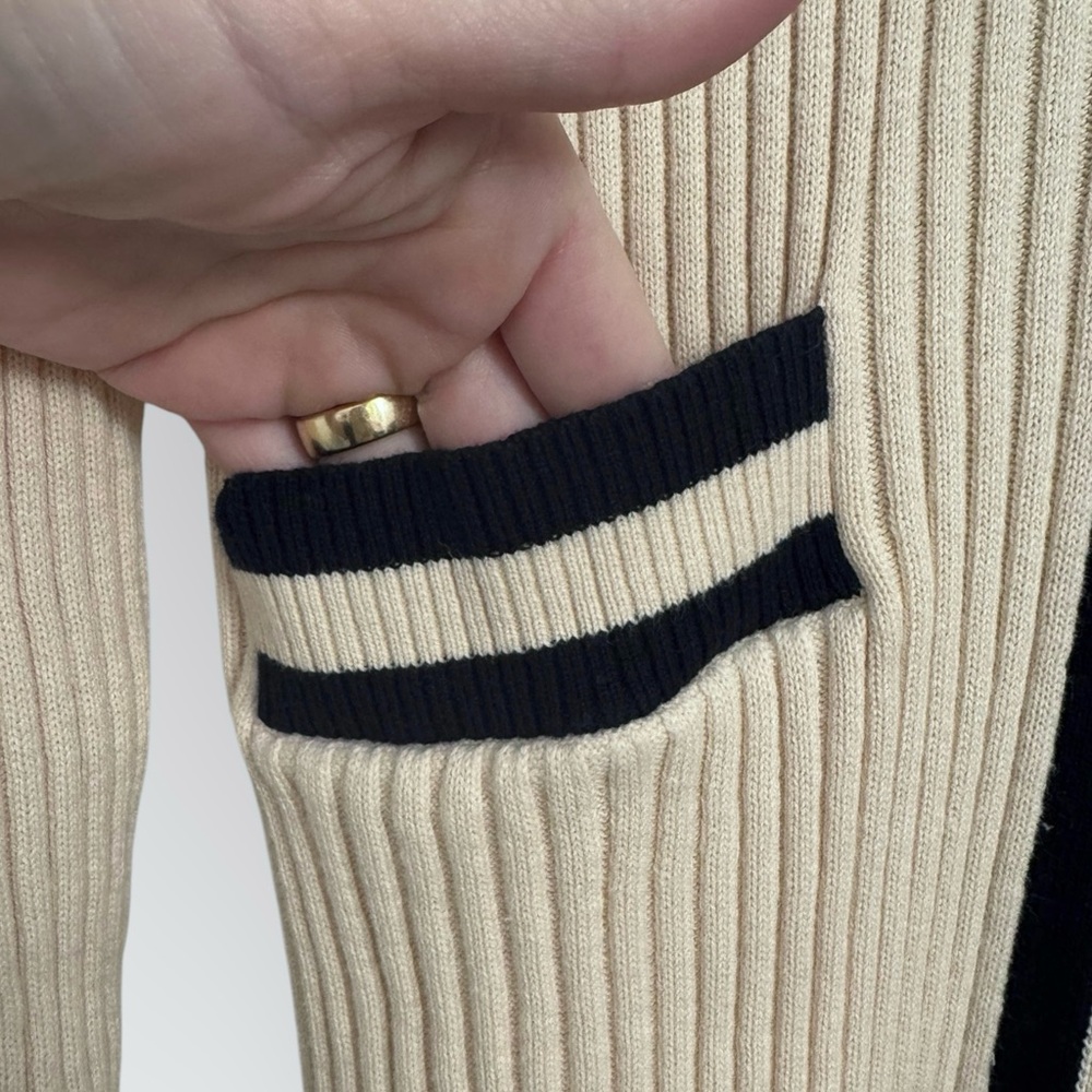 CABI Radcliffe Varsity Striped Cardigan, Medium, Retail $119 - Picture 8 of 11